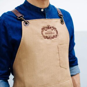 Canvas Apron with Leather Straps