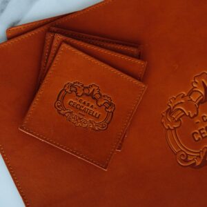 Debossed Leather Coasters